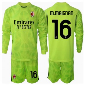 AC Milan Mike Maignan #16 Brankářské Dětské Alternativní dres komplet 2024-25 Dlouhý Rukáv (+ trenýrky)